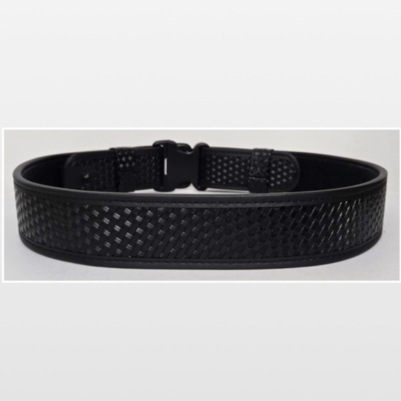 New Tactical Belt Black Mens Medium Heavy Duty Leather Quick Release Buckle NWT - Picture 7 of 15
